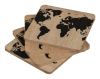 Tăvi din lemn harta lumii - Negru